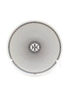 Hermes H Deco Bread Plate Porcelain White